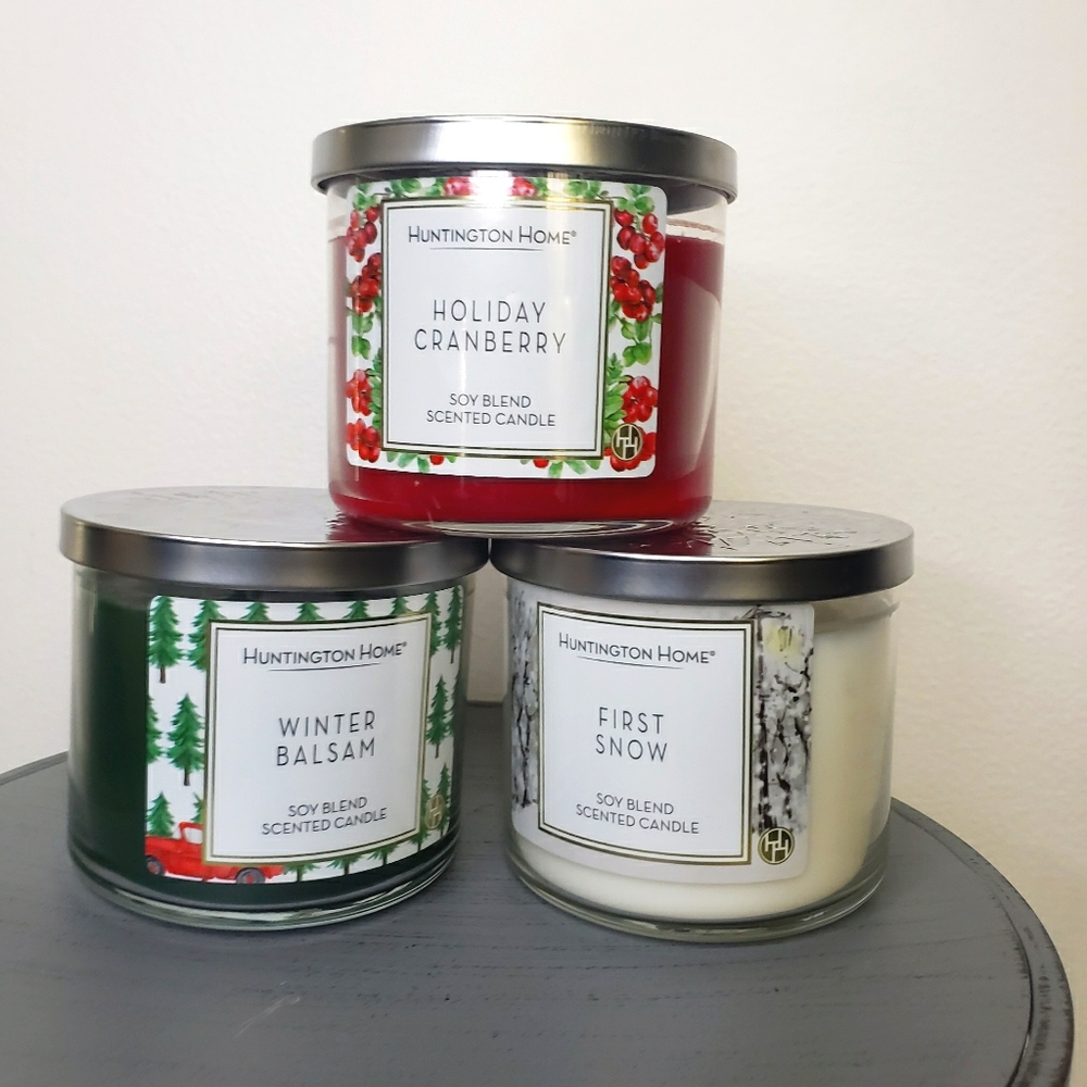 Huntington Home 3 wick scented candles (Set of 3)